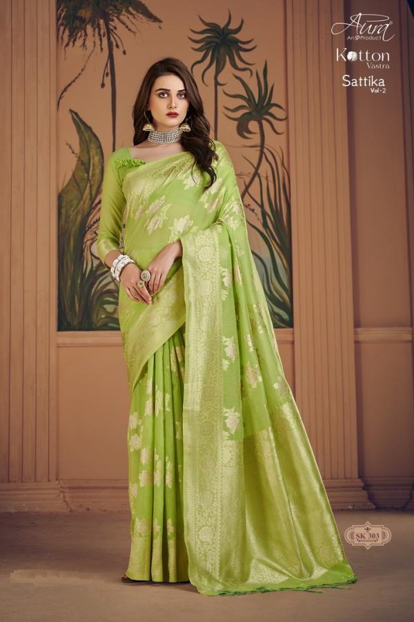 Aura Sattika Vol 2 Soft Cotton Silk Saree Collection